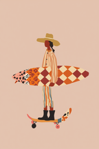 Set of 3 Surfer & Skater Prints – Coastal Lifestyle Wall Art