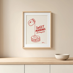 Sweet Mornings | Minimalist Kitchen Wall Art Print
