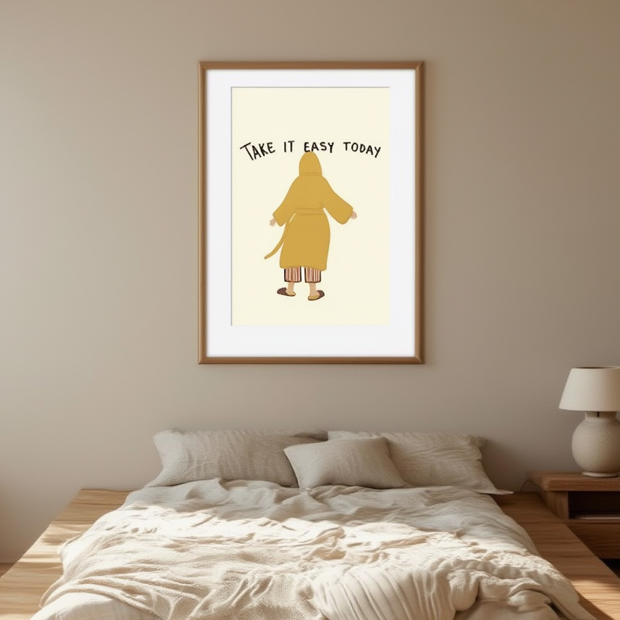 Take It Easy Today – Cozy Wall Art Print