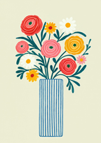 Vase Bouquet | Contemporary Still Life Wall Art