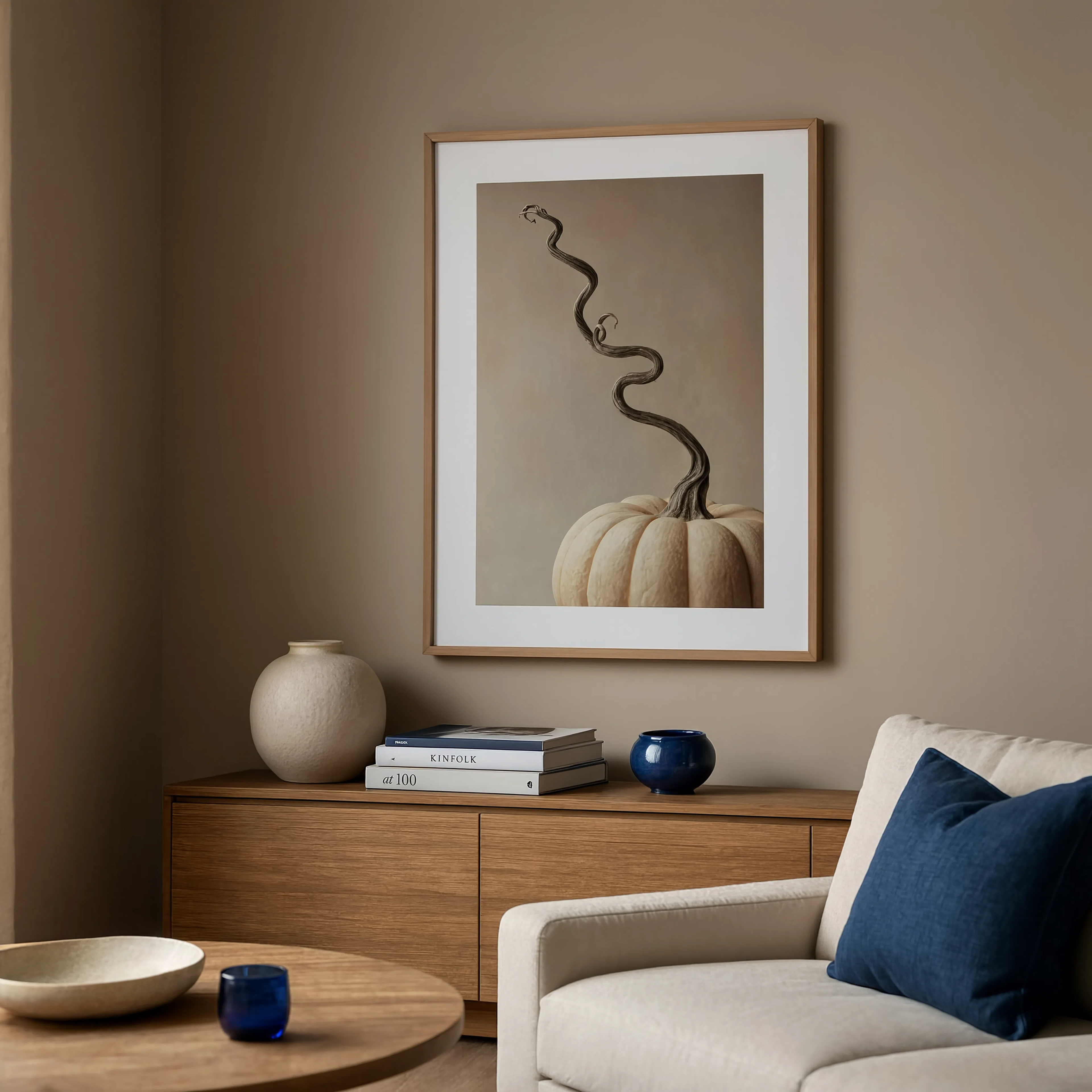 Curling Pumpkin Study | Contemporary Botanical Still Life Art Print