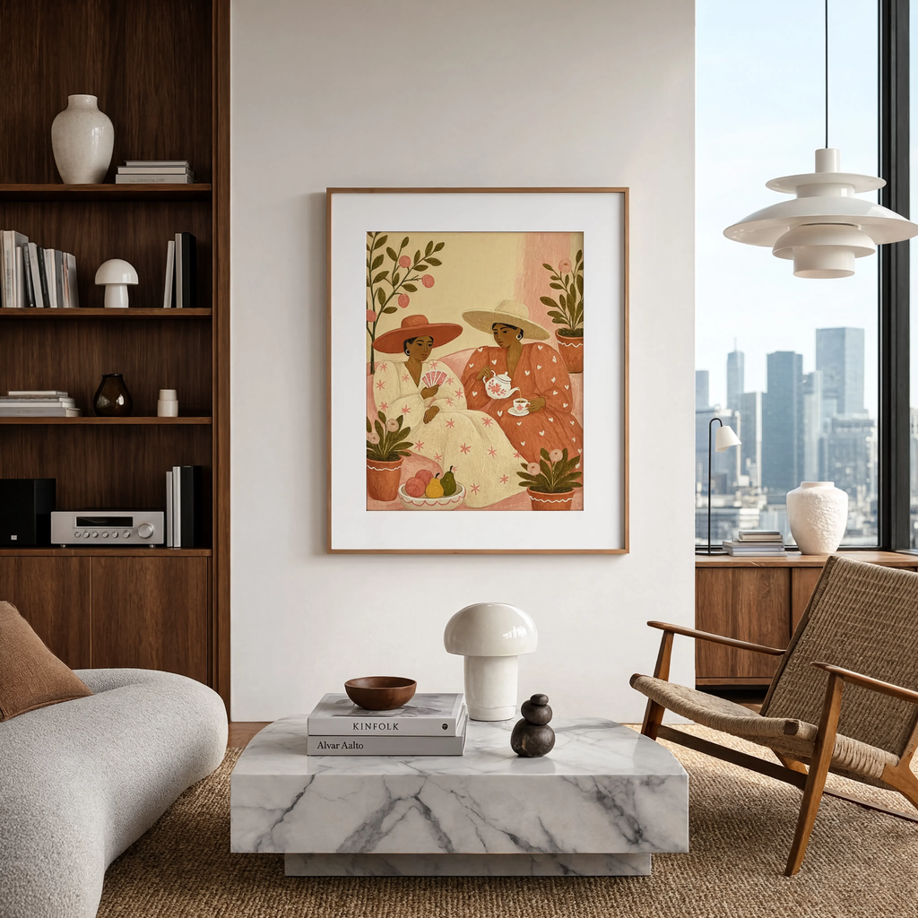 Women in the Garden | Contemporary Botanical Figurative Wall Art