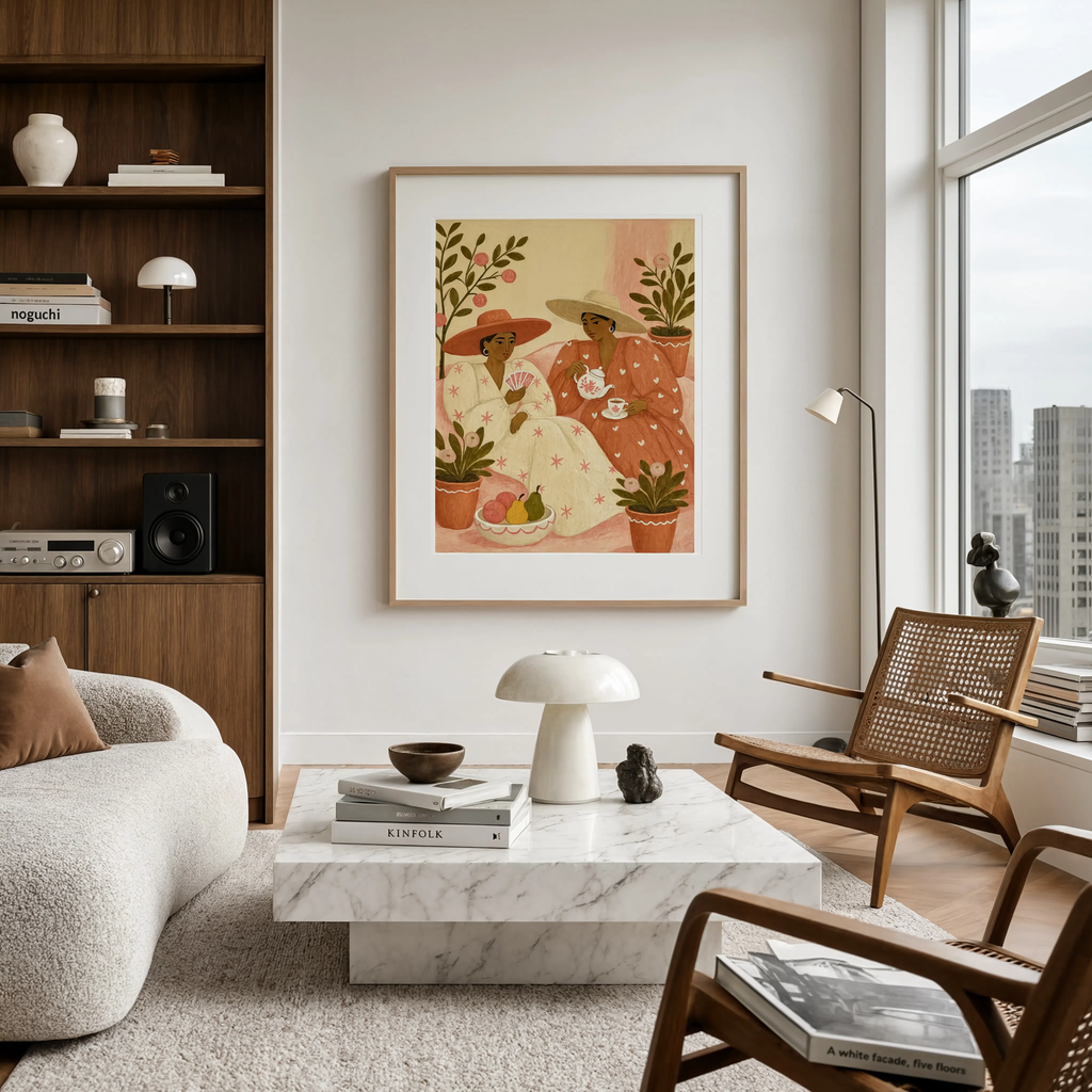 Women in the Garden | Contemporary Botanical Figurative Wall Art