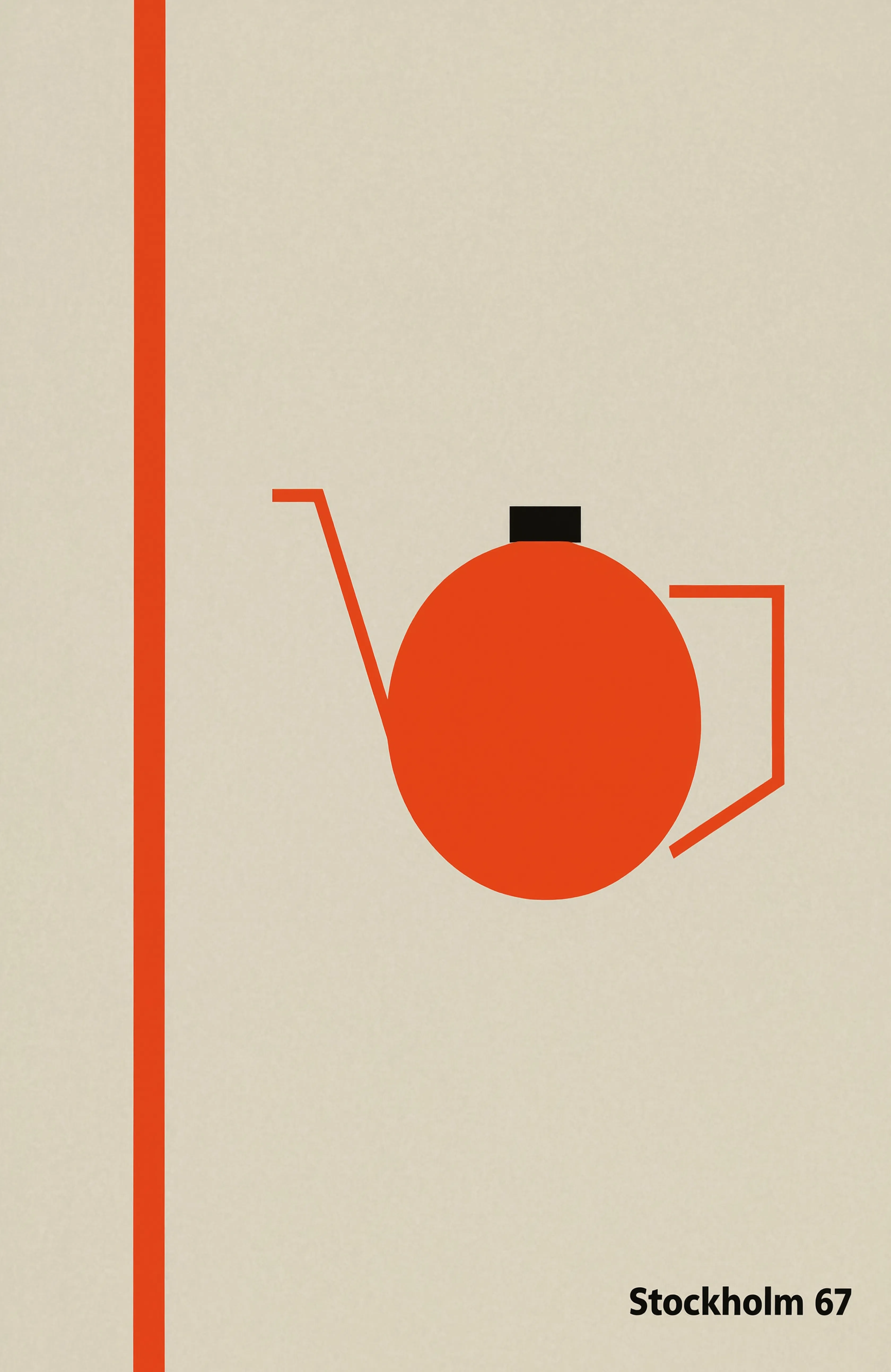 Orange Teapot | Contemporary Kitchen Still Life Wall Art