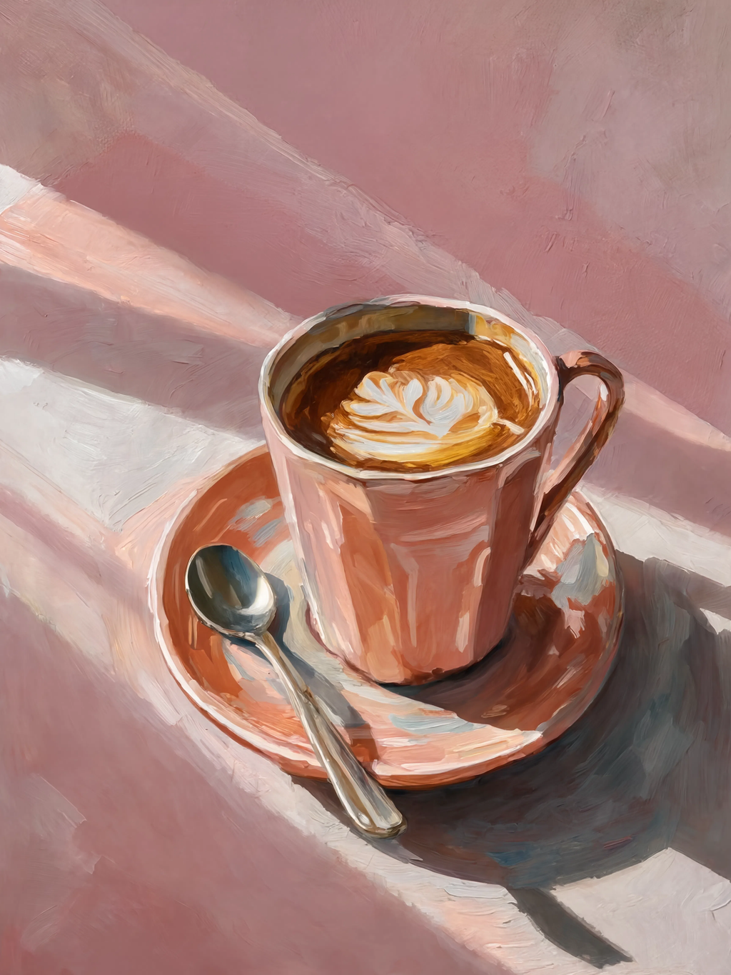 Terracotta Coffee | Modern Kitchen Wall Art Print