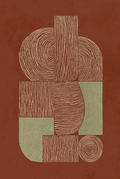 Terracotta Linework II | Contemporary Abstract Art Print