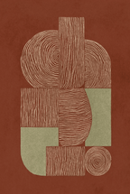Terracotta Linework II | Contemporary Abstract Art Print