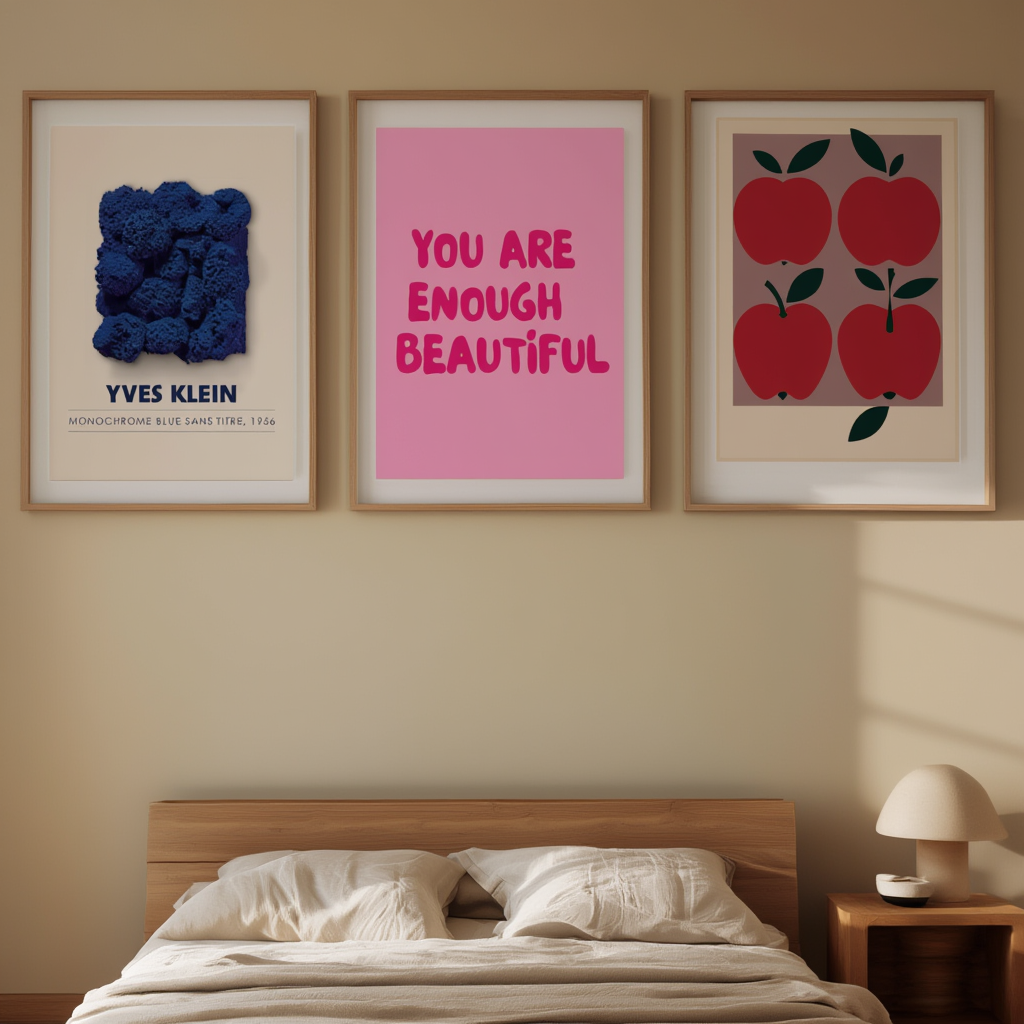 Minimalist Gallery Wall – 3 Art Prints for Home & Office