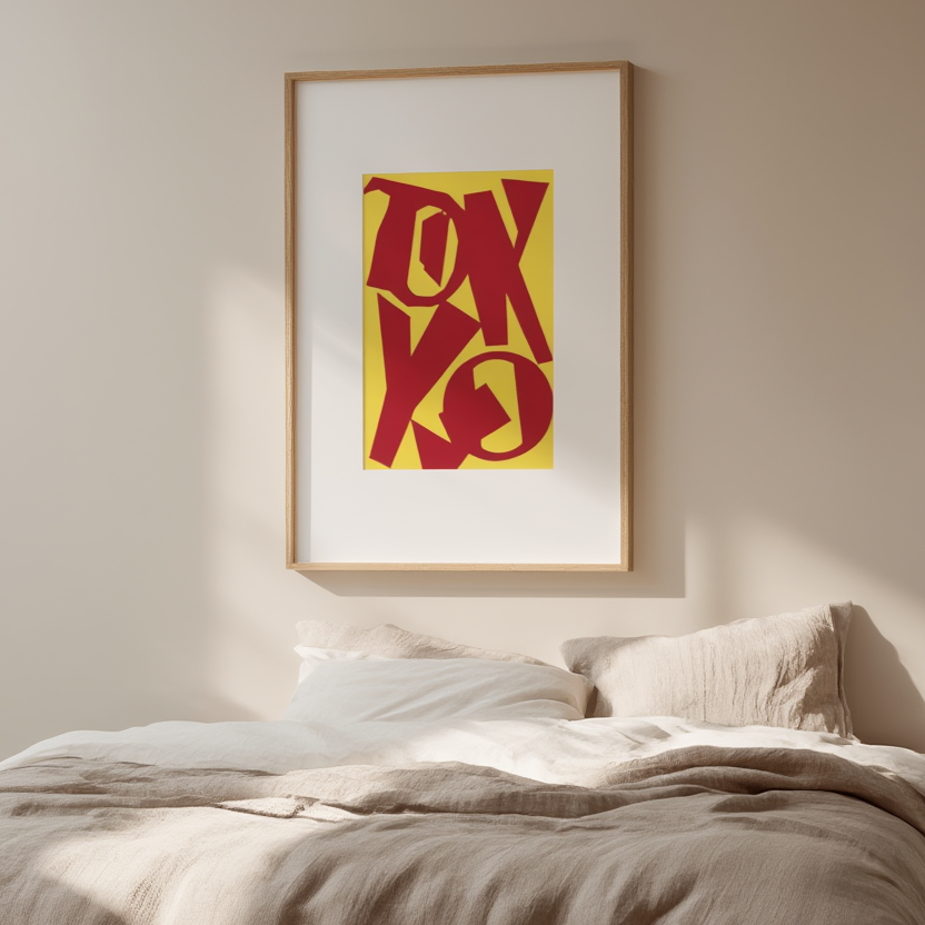 Berlin Street Style – Red and Yellow – Modern Art Print