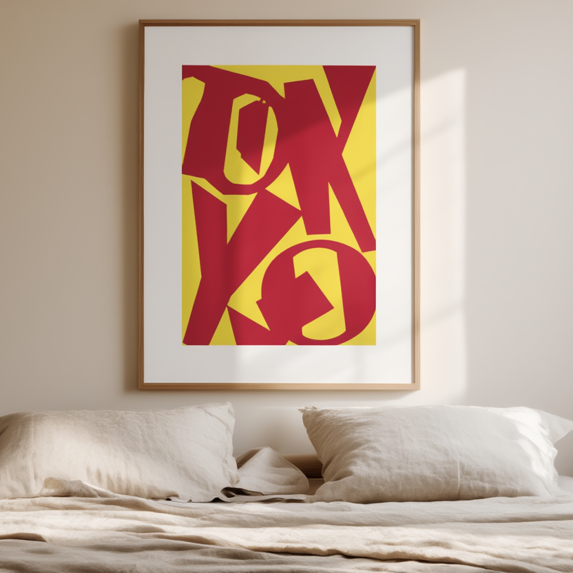 Berlin Street Style – Red and Yellow – Modern Art Print