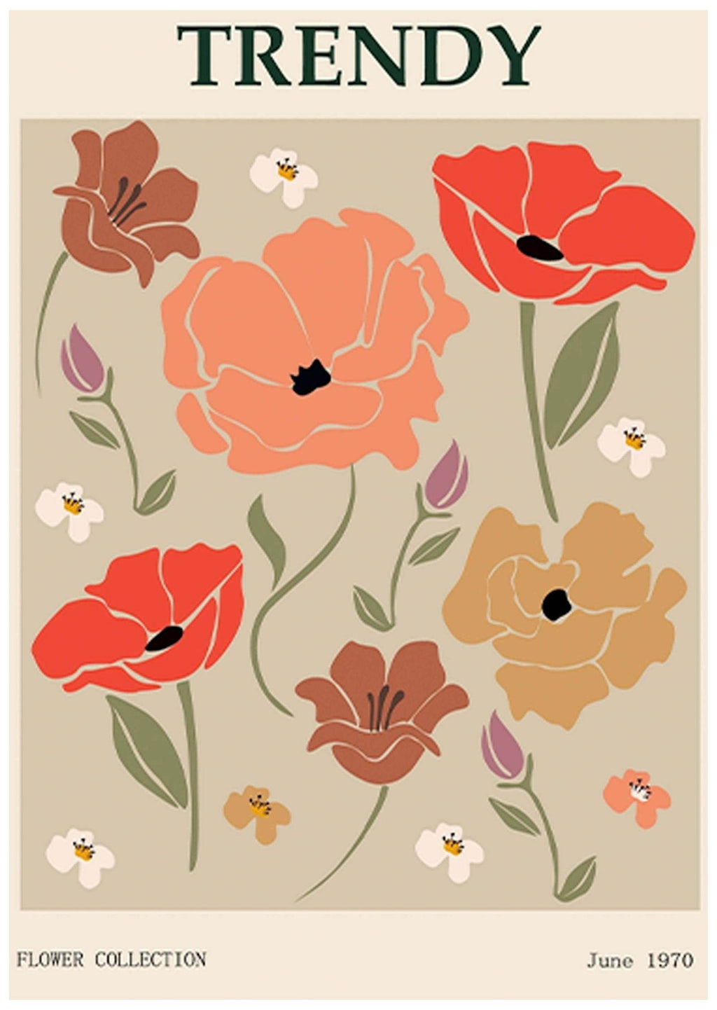 Trendy Exhibition Flower Collection June 1990 Poster - Hakyarts