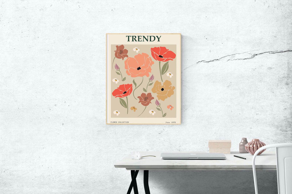Trendy Exhibition Flower Collection June 1990 Poster - Hakyarts