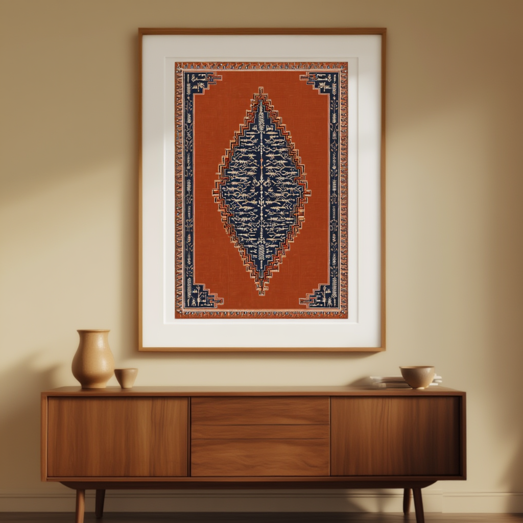 Baluchi Rug Variation III | Orientalist Rug Art Print