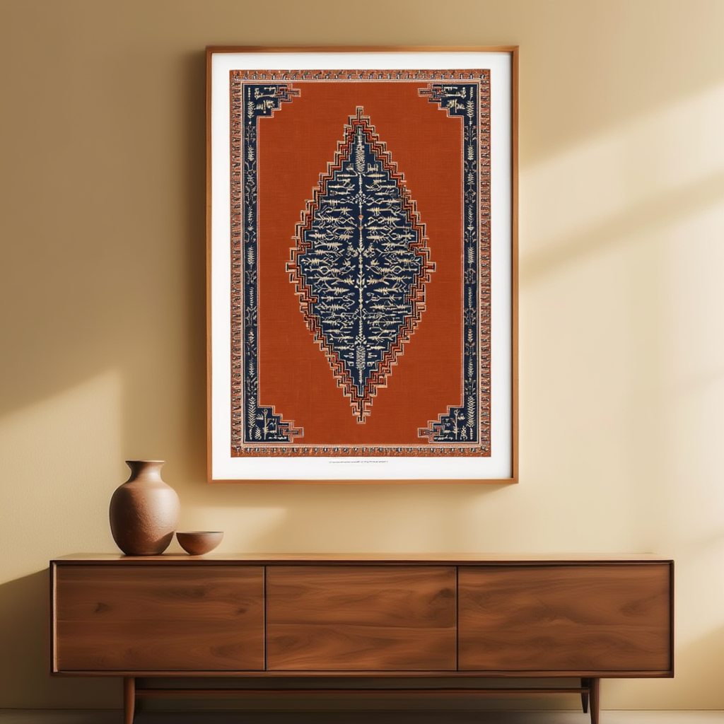 Baluchi Rug Variation III | Orientalist Rug Art Print