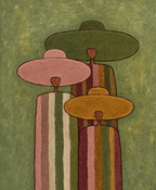 Trio Beneath Broad Hats