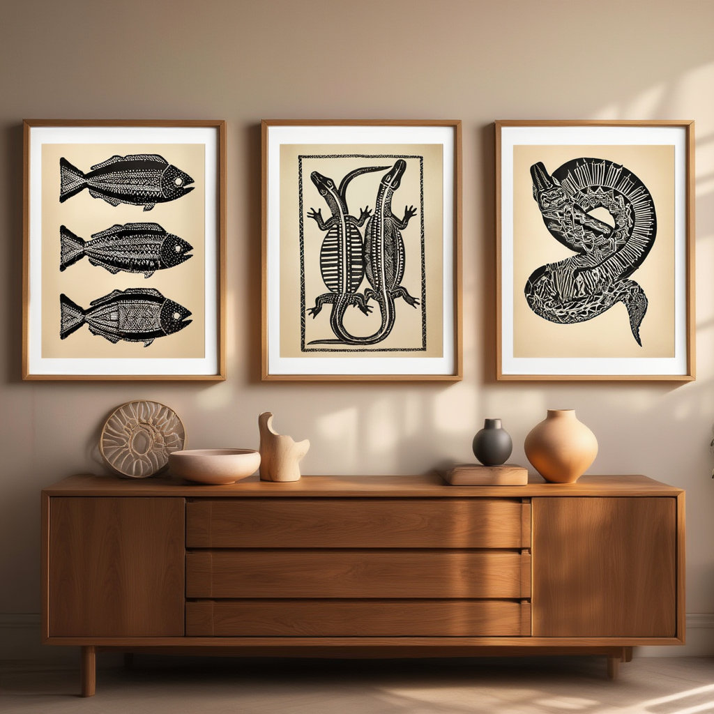 Set of 3 African Tapestry Prints - Hakyarts