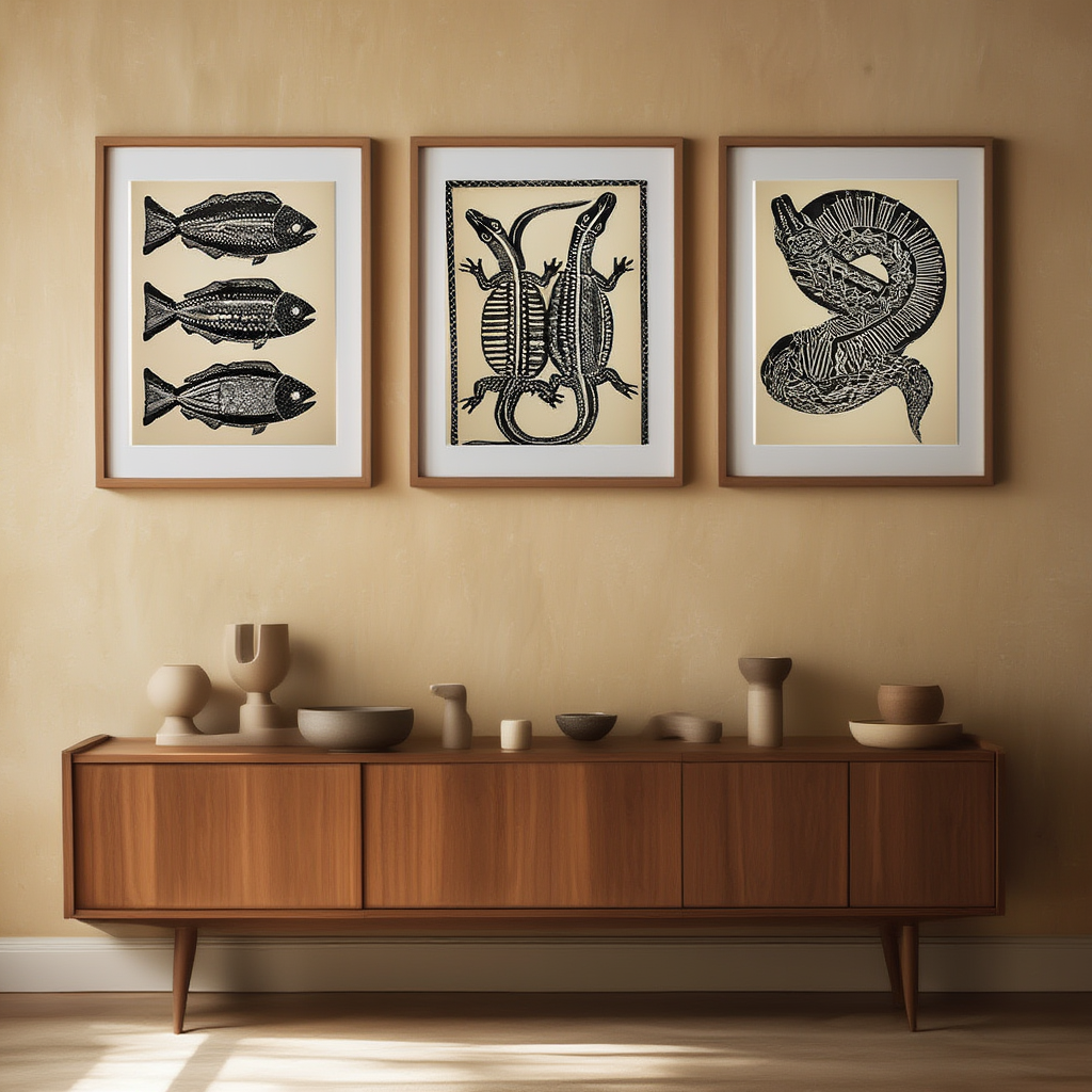 Set of 3 African Tapestry Prints - Hakyarts