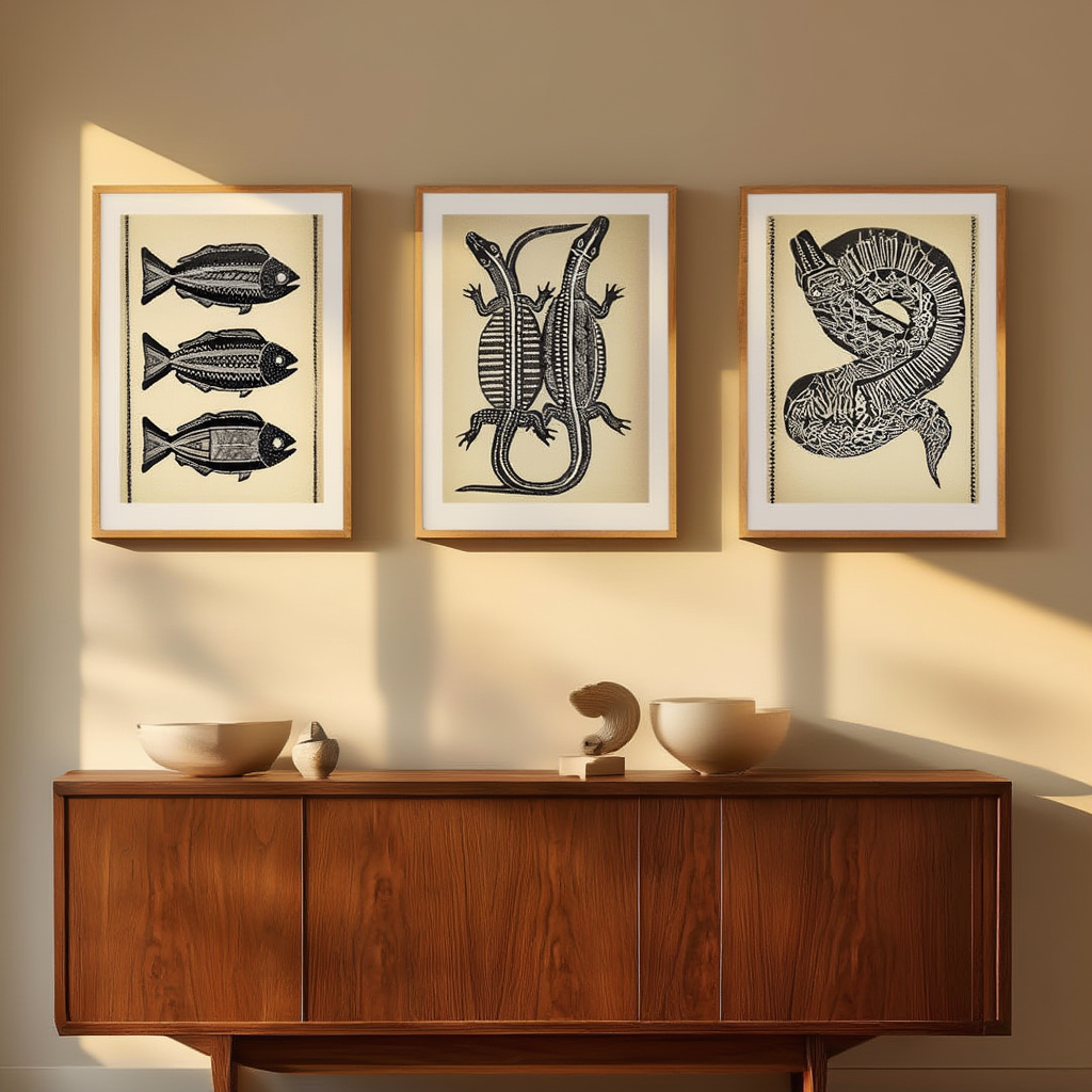 Set of 3 African Tapestry Prints - Hakyarts