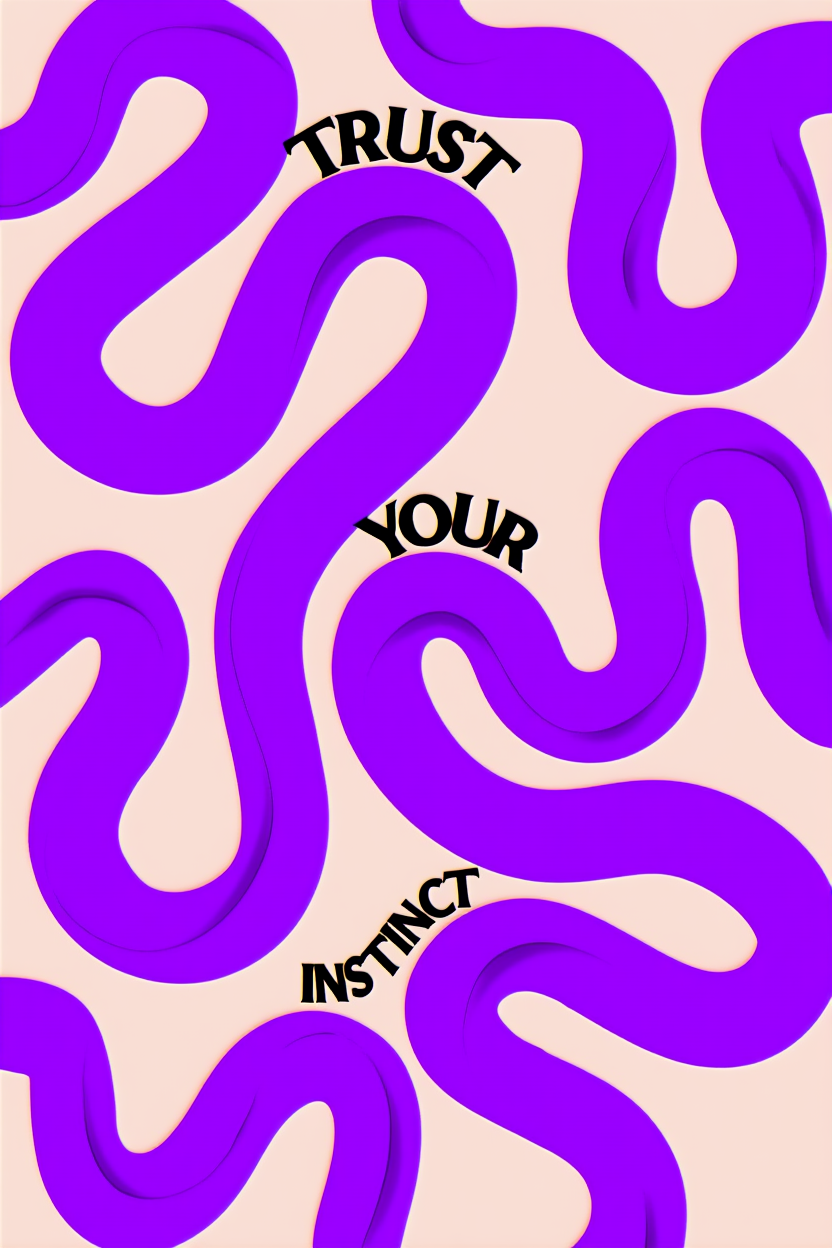 Trust Your Instinct – Minimalist Typographic Wall Art Print
