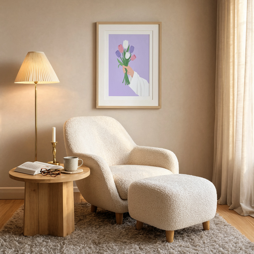 Hand Me Flowers | Contemporary Floral Wall Art Print