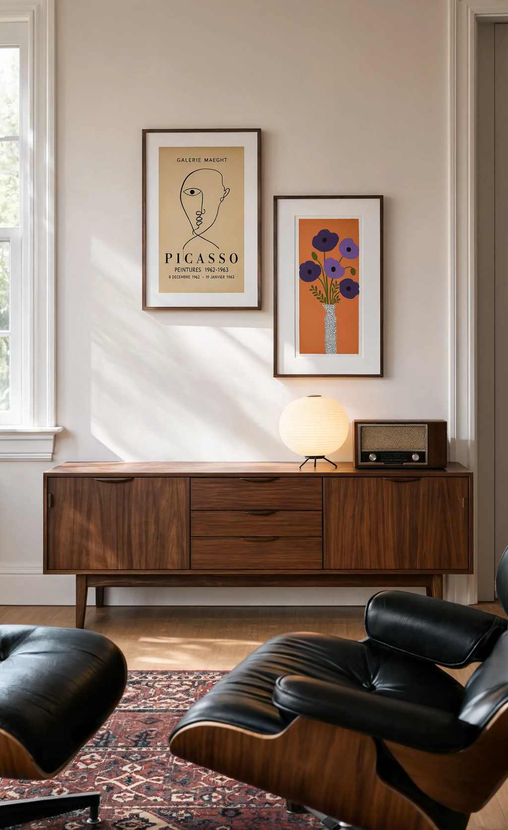 Set of 2 Picasso-Inspired Cubist Portrait Variation I & Purple | Contemporary Abstract Wall Art