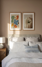 Set of 2 Pumpkin View & Painterly Florals II | Contemporary Botanical & Floral Art Prints