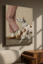 Canvas Print The Dapper Dog | Stylish Animal Art Print