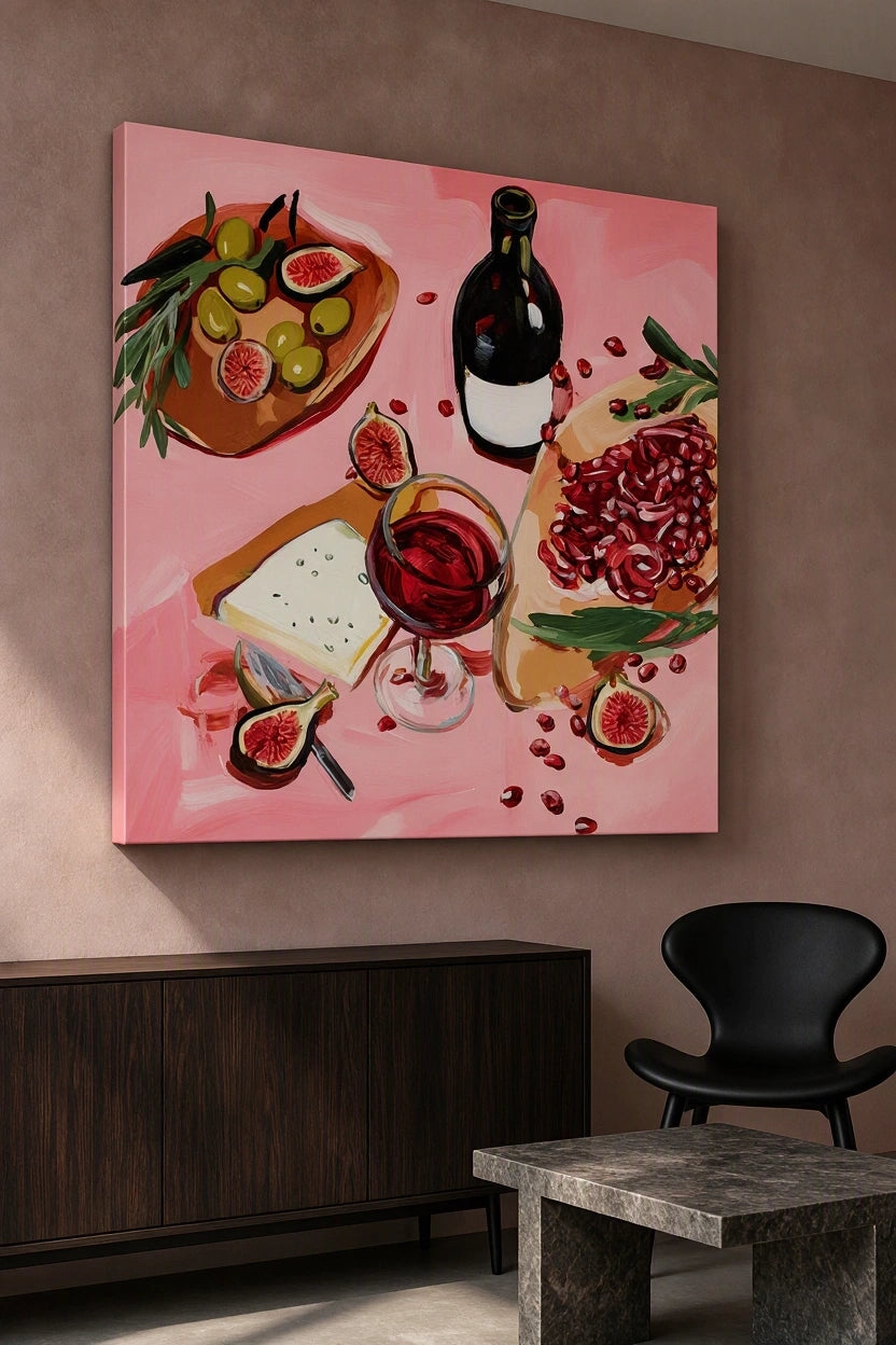 Canvas Print A Table Set — Modern Still Life Wall Art