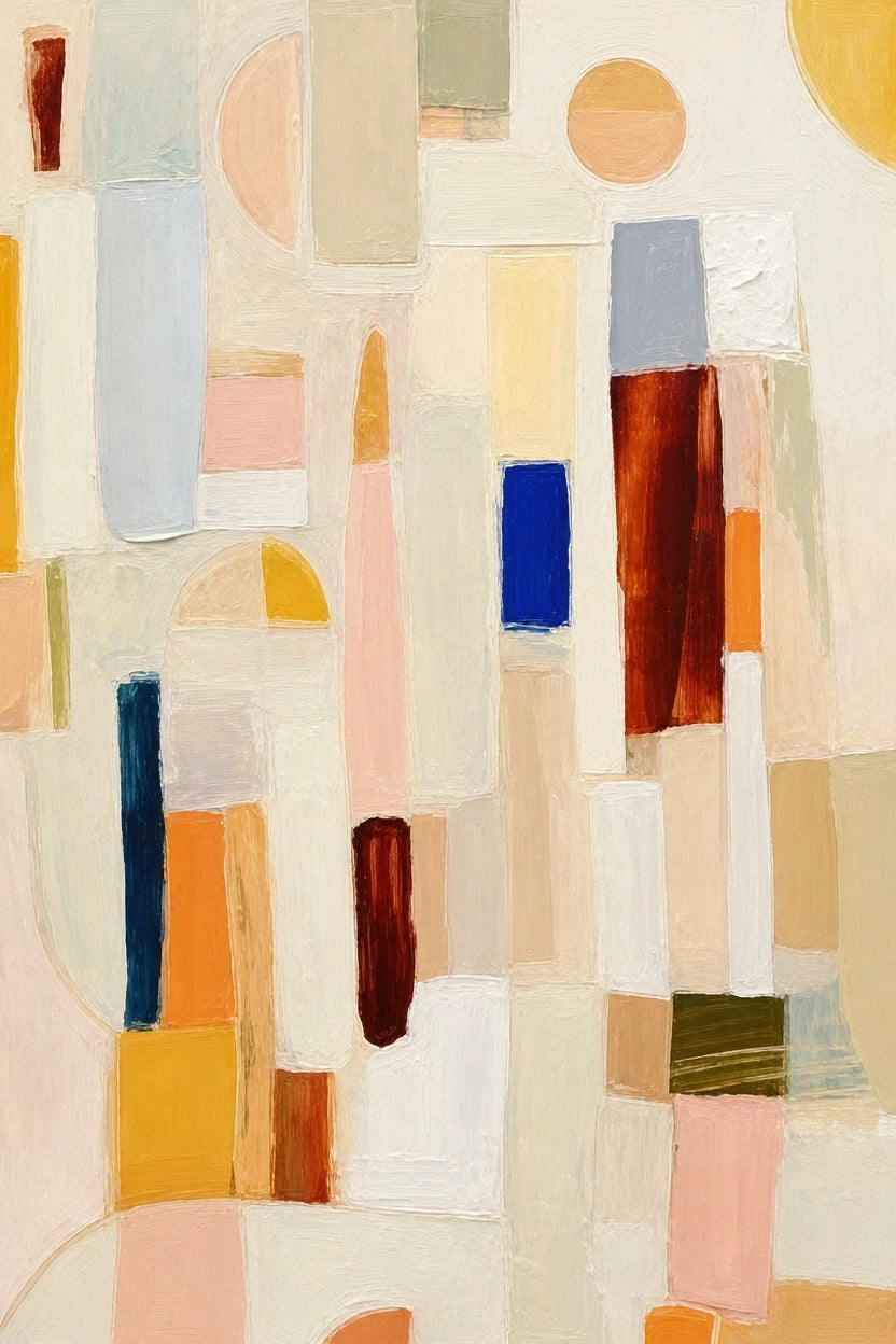 Canvas Print Contemporary Abstract Shapes | Modern Geometric Wall Art