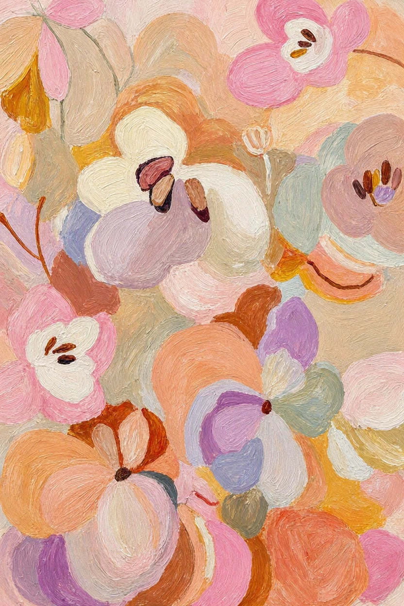 Canvas Print Blossoming Flowers - Botanical Floral Wall Art