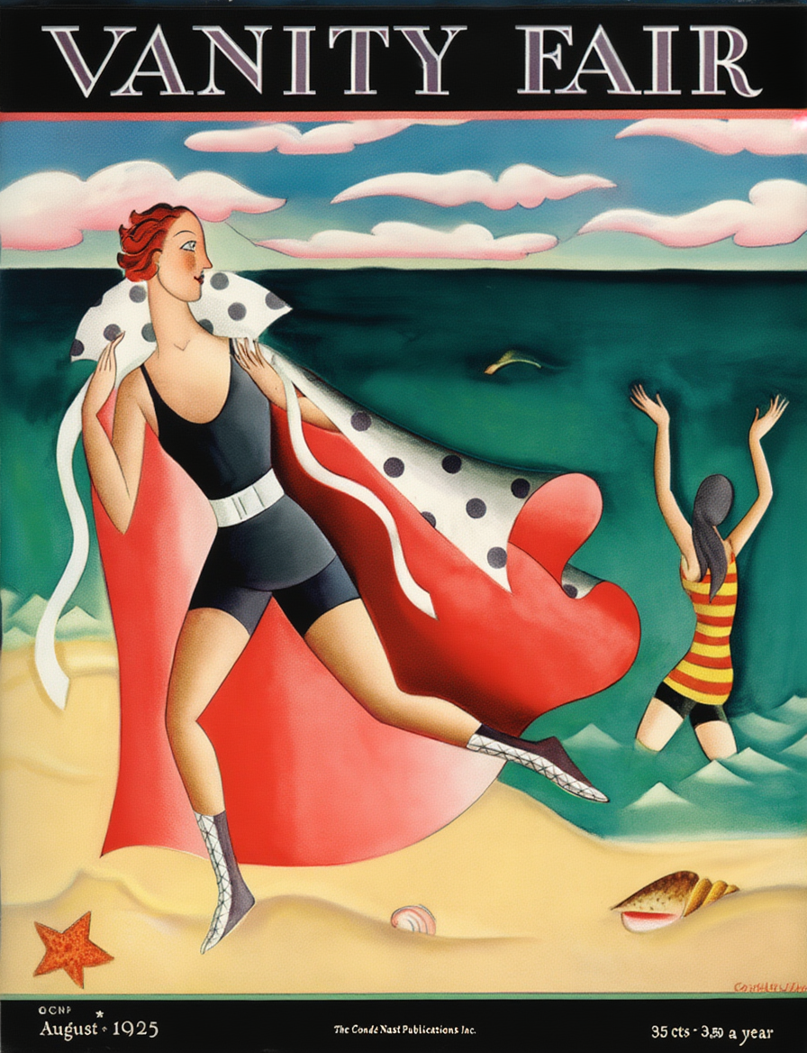 Vanity Fair August 1925 Vintage Magazine Cover Poster