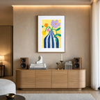 Striped Vase Print | Hue 2 | Contemporary Still Life Wall Art