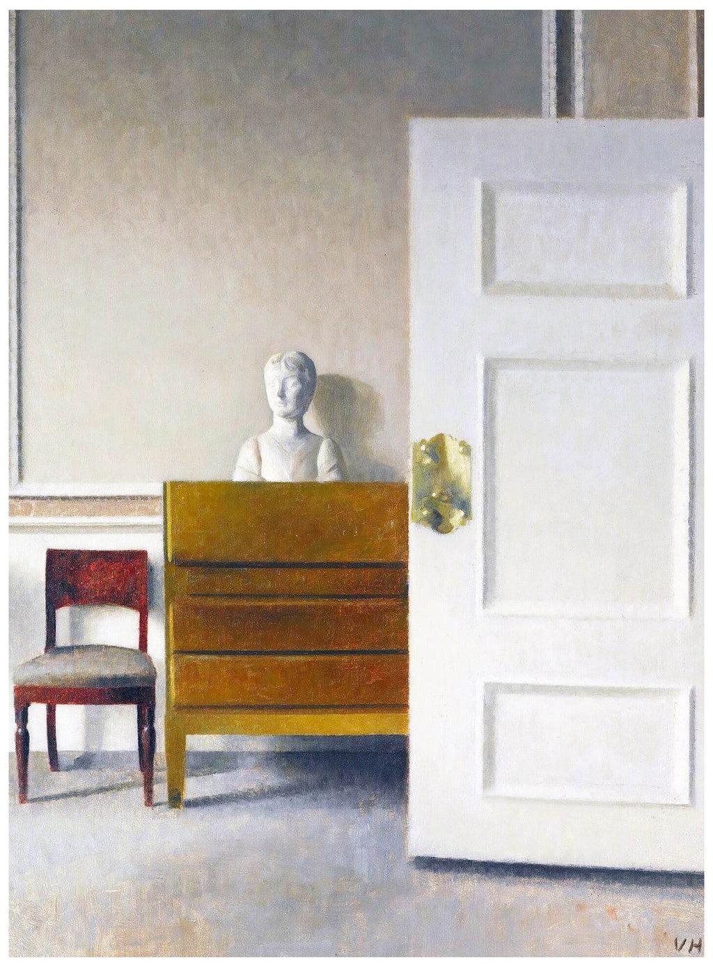 Vilhelm Hammershøi - Interior with a Bust - Hakyarts