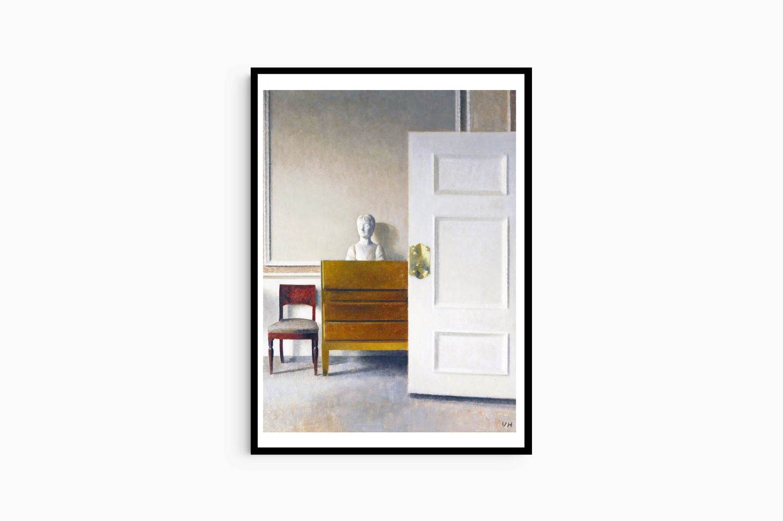 Vilhelm Hammershøi - Interior with a Bust - Hakyarts