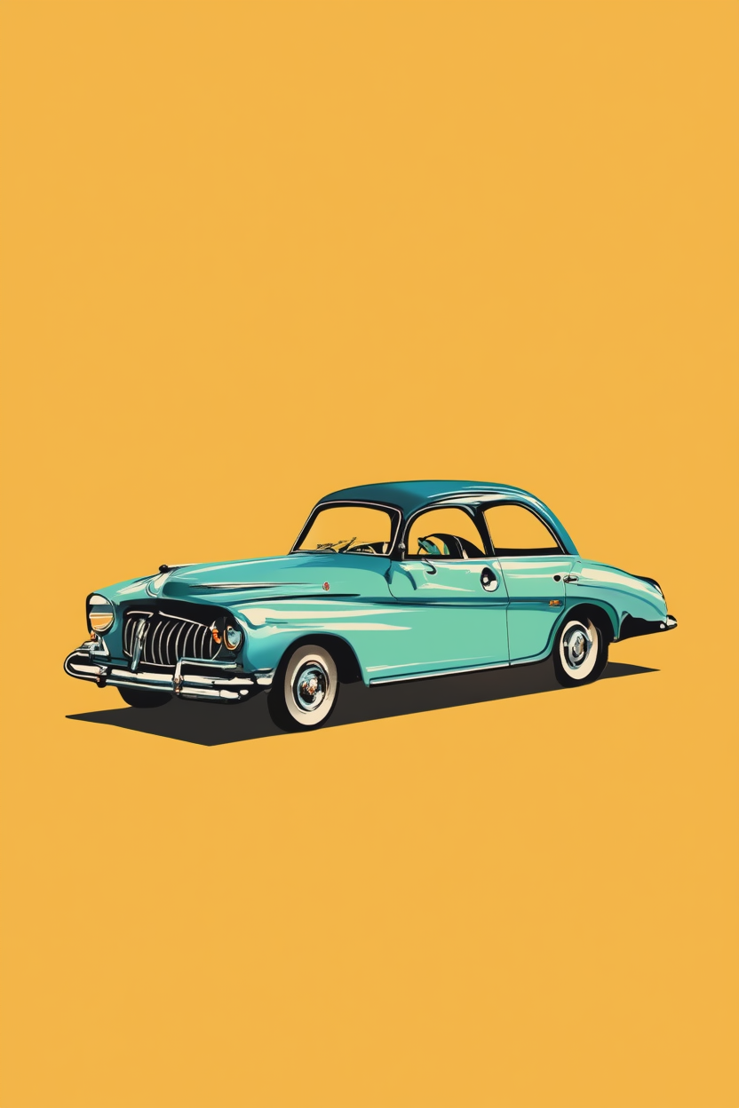 Vintage Wheels Collection – Set of 3 Automotive Art Prints - Hakyarts