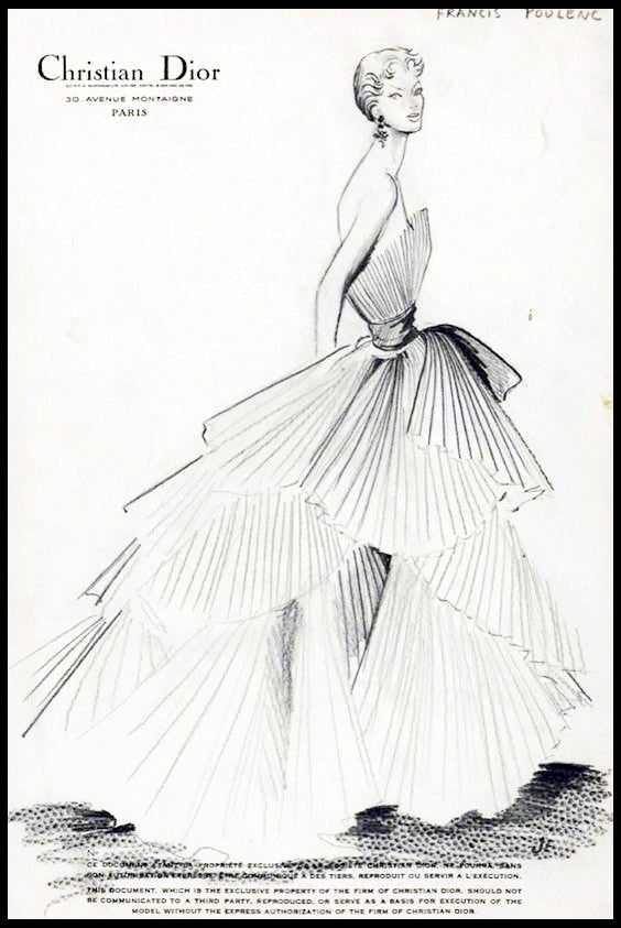 Vintage Christian Dior Poster - Francis Poulenc