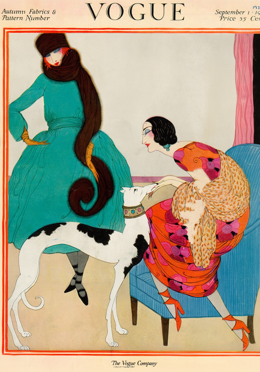 Vogue Magazine Autumn Fabrics Spread – Helen Dryden Art Print