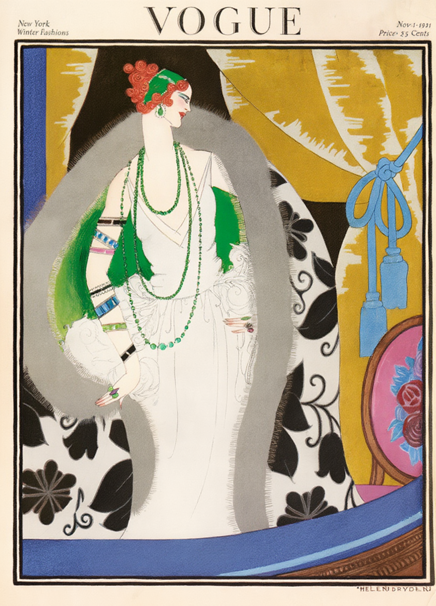 Vogue New York Winter – Helen Dryden Fashion Illustration Prin