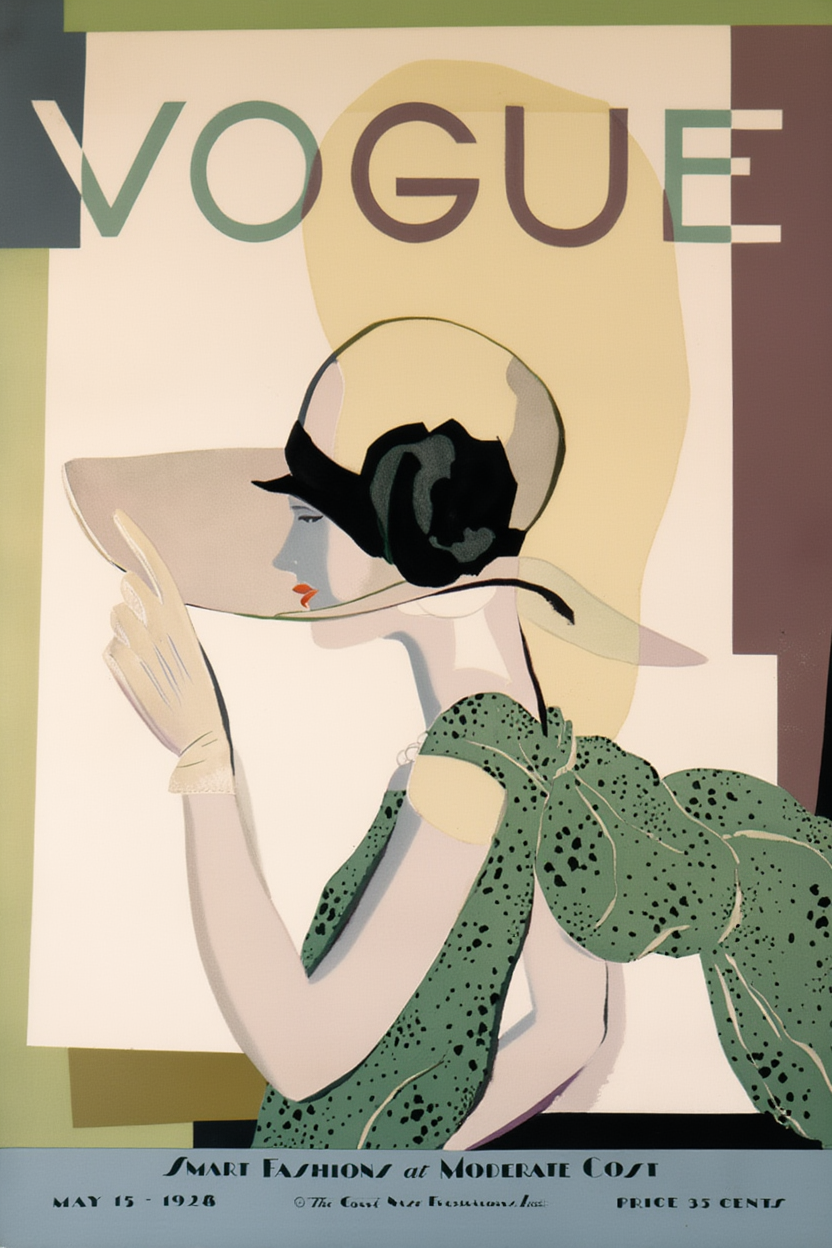 Vintage Vogue Illustration Cover – May 1928 - Hakyarts