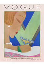 Vogue Fashion Illustration 1928 – Spring Patterns & Textile Design Cover Print - Hakyarts