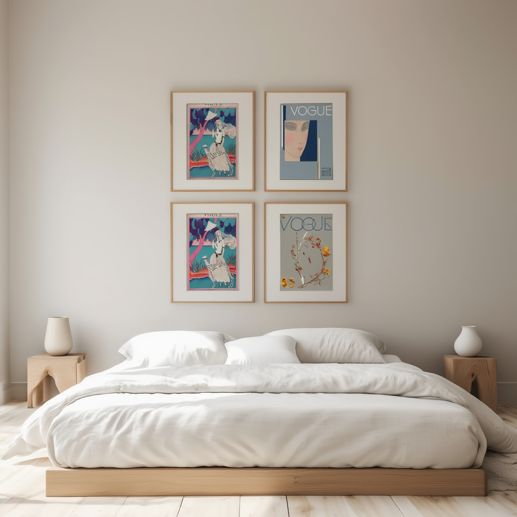 Set of 4 Vintage Vogue Prints – Iconic Fashion Wall Art - Hakyarts