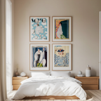 Set of 4 Vintage Vogue Covers – Classic Fashion Wall Art - Hakyarts