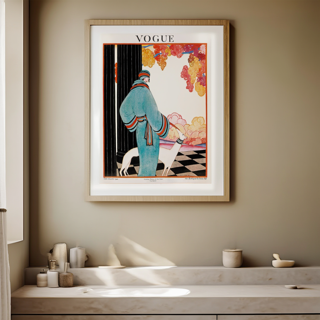 Art Deco Era Vogue Cover 1922 – Classic Fashion Illustration Decor