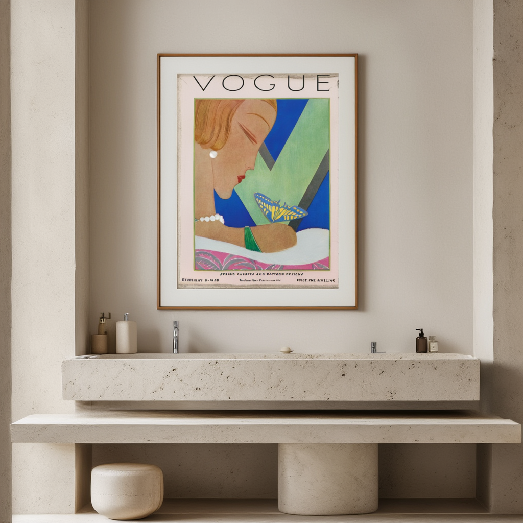 Vogue Fashion Illustration 1928 – Spring Patterns & Textile Design Cover Print