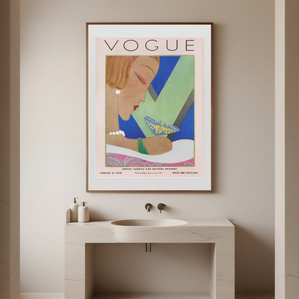 Vogue Fashion Illustration 1928 – Spring Patterns & Textile Design Cover Print