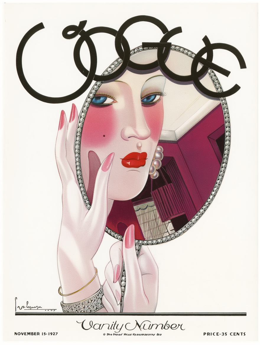 Vintage Vogue Vanity Number – 1927 Editorial Cover Art - Hakyarts