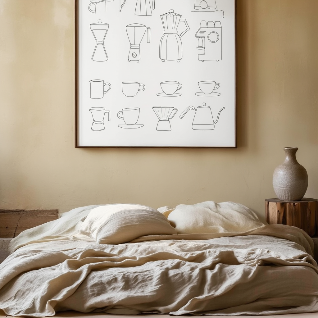 Coffee Line Art – Minimalist Print