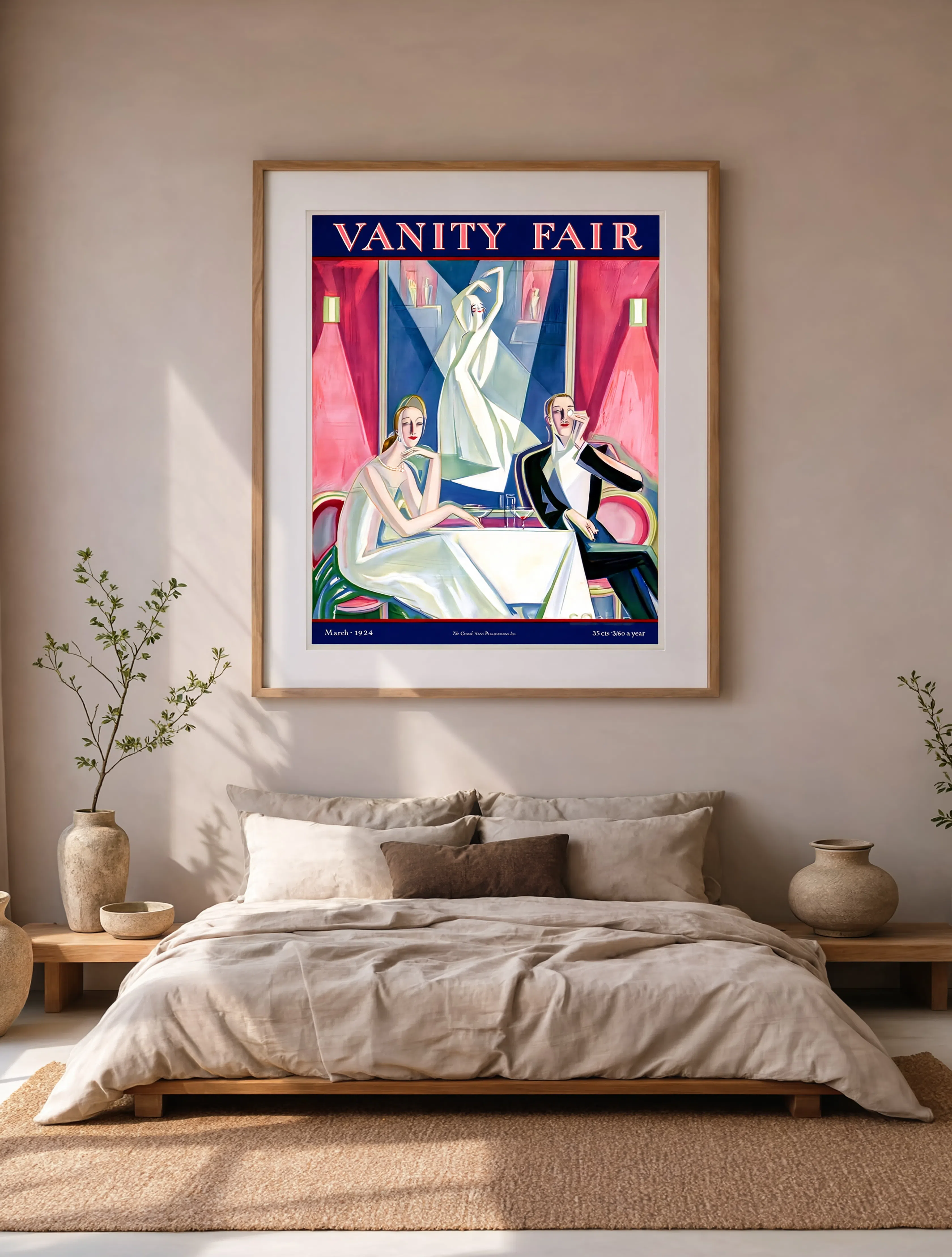 Vintage Vanity Fair March 1924 Cover Print – Classic Magazine Art