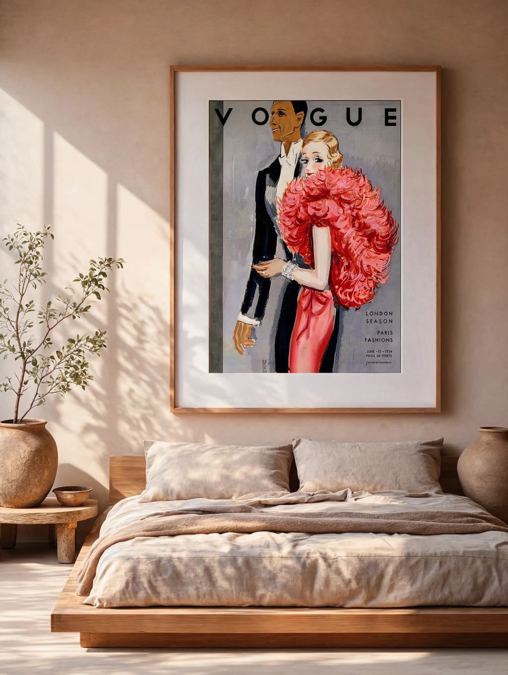 Vogue Magazine Cover, June 15 1934 – London Season Vintage Fashion Art Print