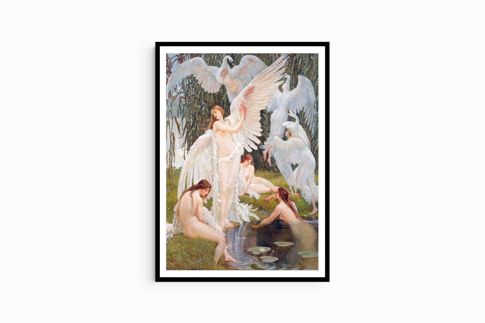 Walter Crane - The Swan Maidens - Hakyarts